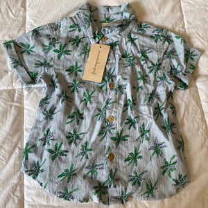 Palm tree button up